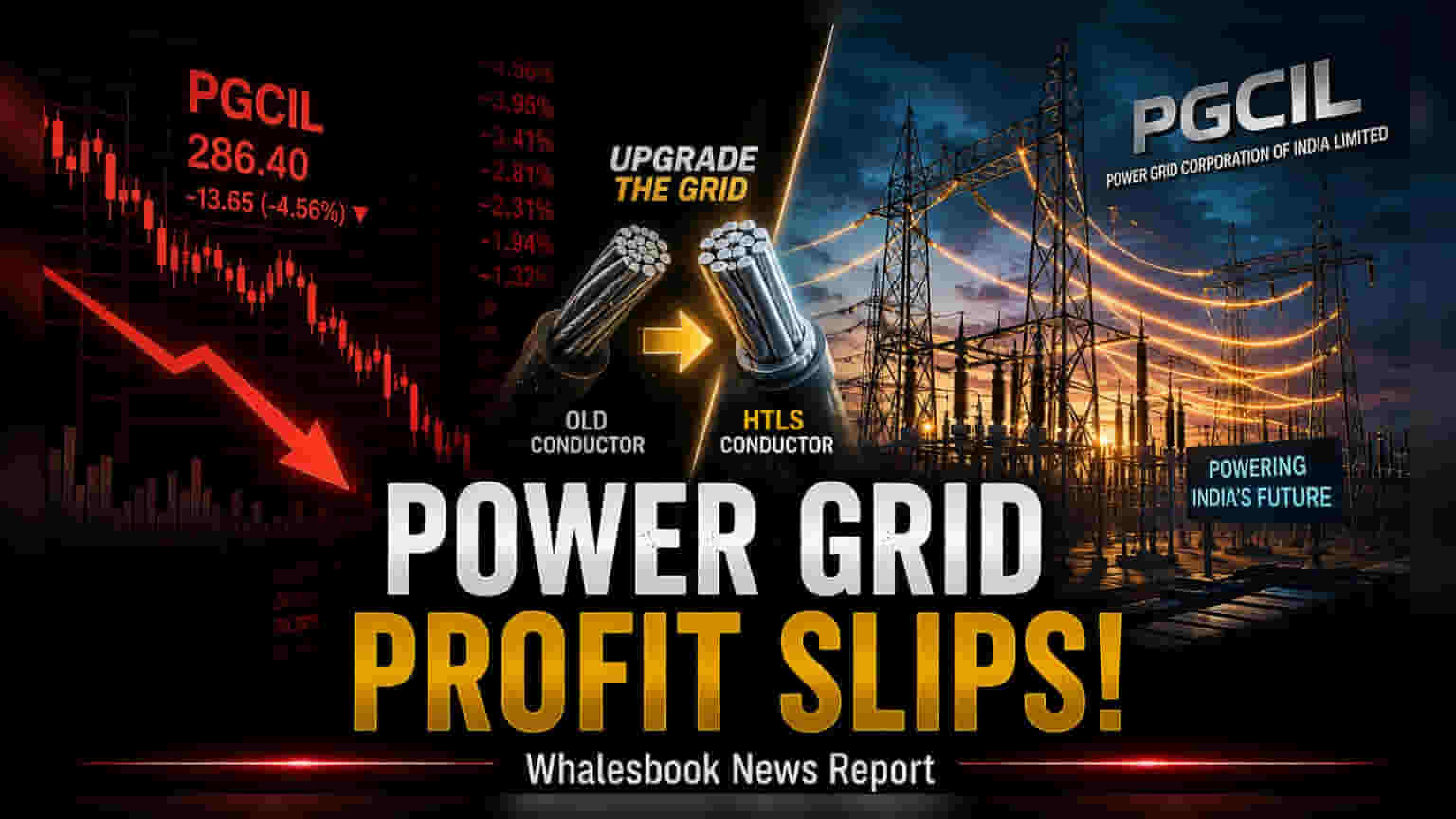 Power Grid Share: Q1 માં પ્રોફિટ ઘટ્યો, ₹857 કરોડના નવા પ્રોજેક્ટ છતાં શેર **3.7%** ગબડ્યો