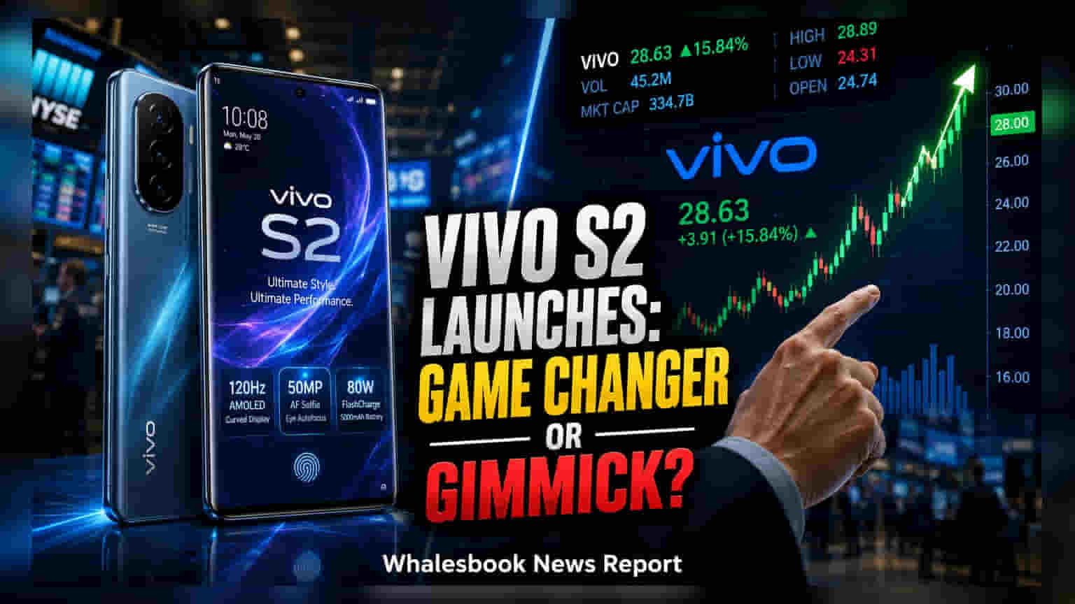 Vivo S2 भारत में ₹39,999 की कीमत पर लॉन्च, 7050mAh बैटरी से लैस