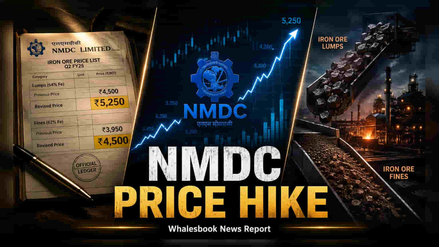 NMDC Sets New Iron Ore Prices at ₹5,250 for Lump, ₹4,500 for Fines