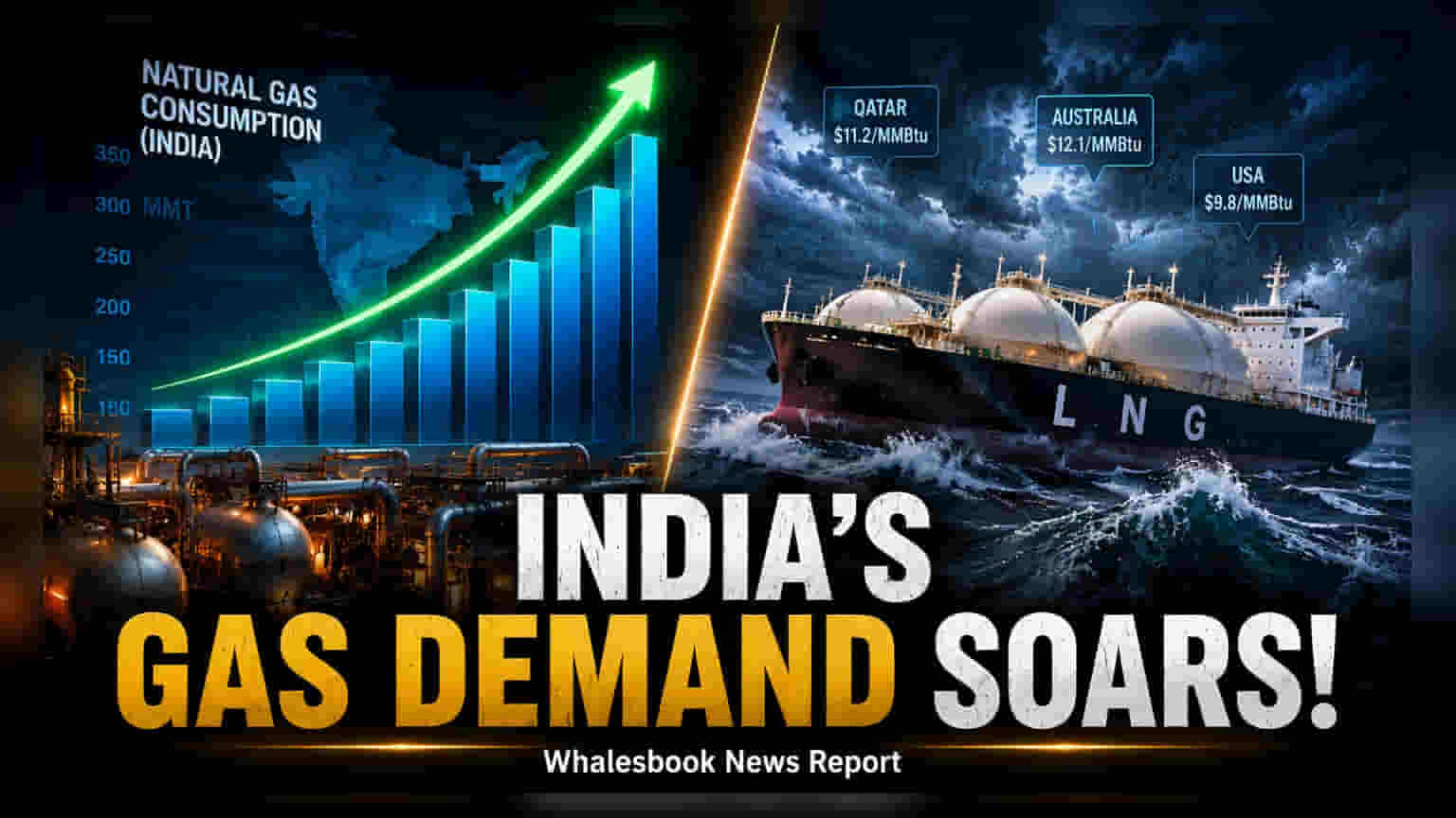 India Gas Demand Hits 197 MMSCMD in June; US Replaces Qatar as Top Supplier