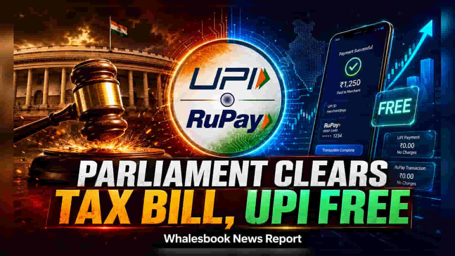 Parliament Tax Bill ఆమోదం: UPI ఫీజుల భారం ప్రభుత్వానిదే!