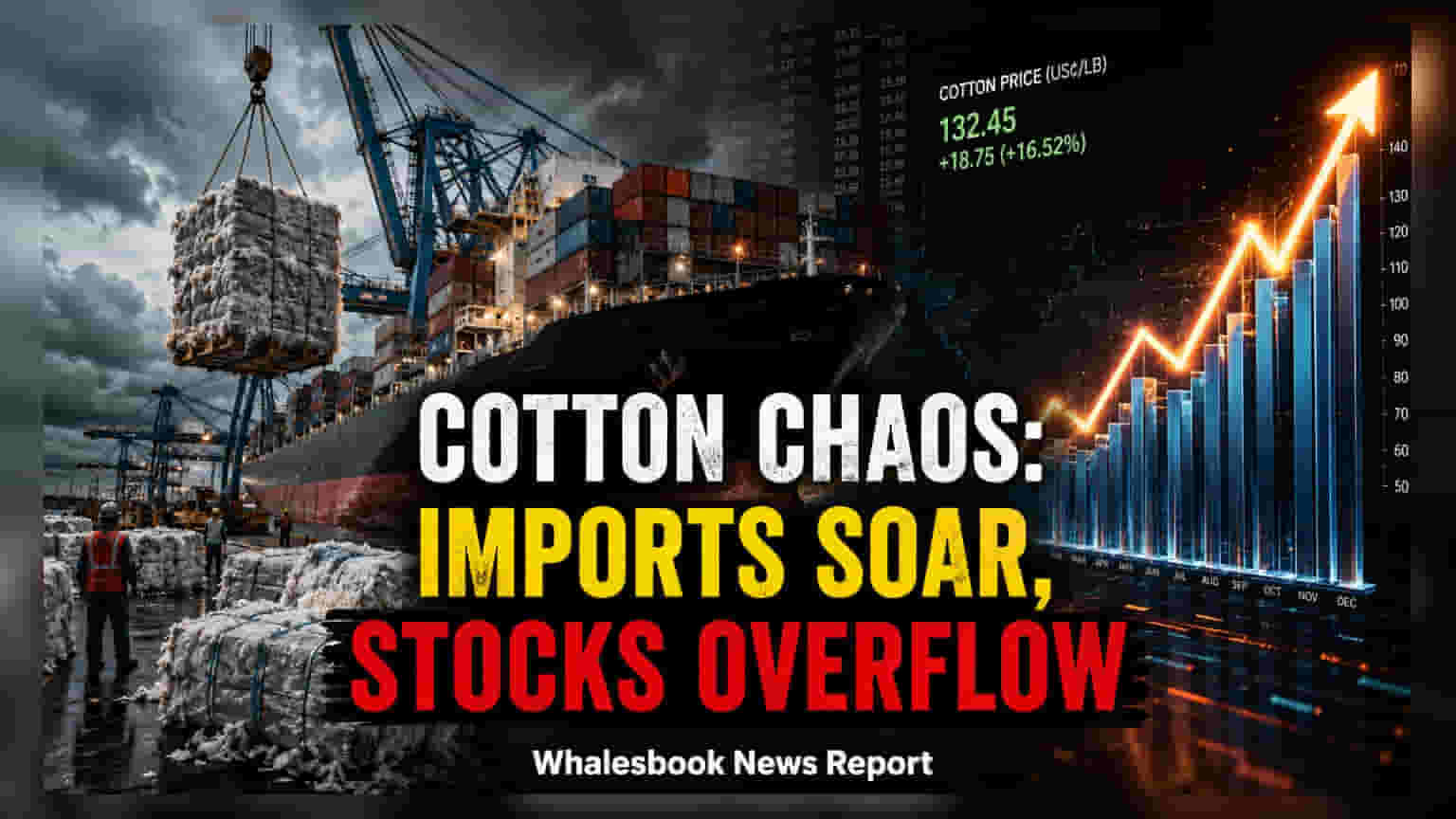 India Cotton Stocks Hit Record 93.59 Lakh Bales in 2026