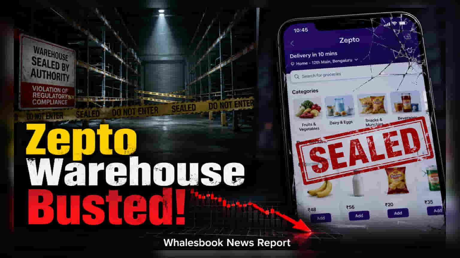 Bengaluru Seals Zepto Warehouse Over Food Safety Violations