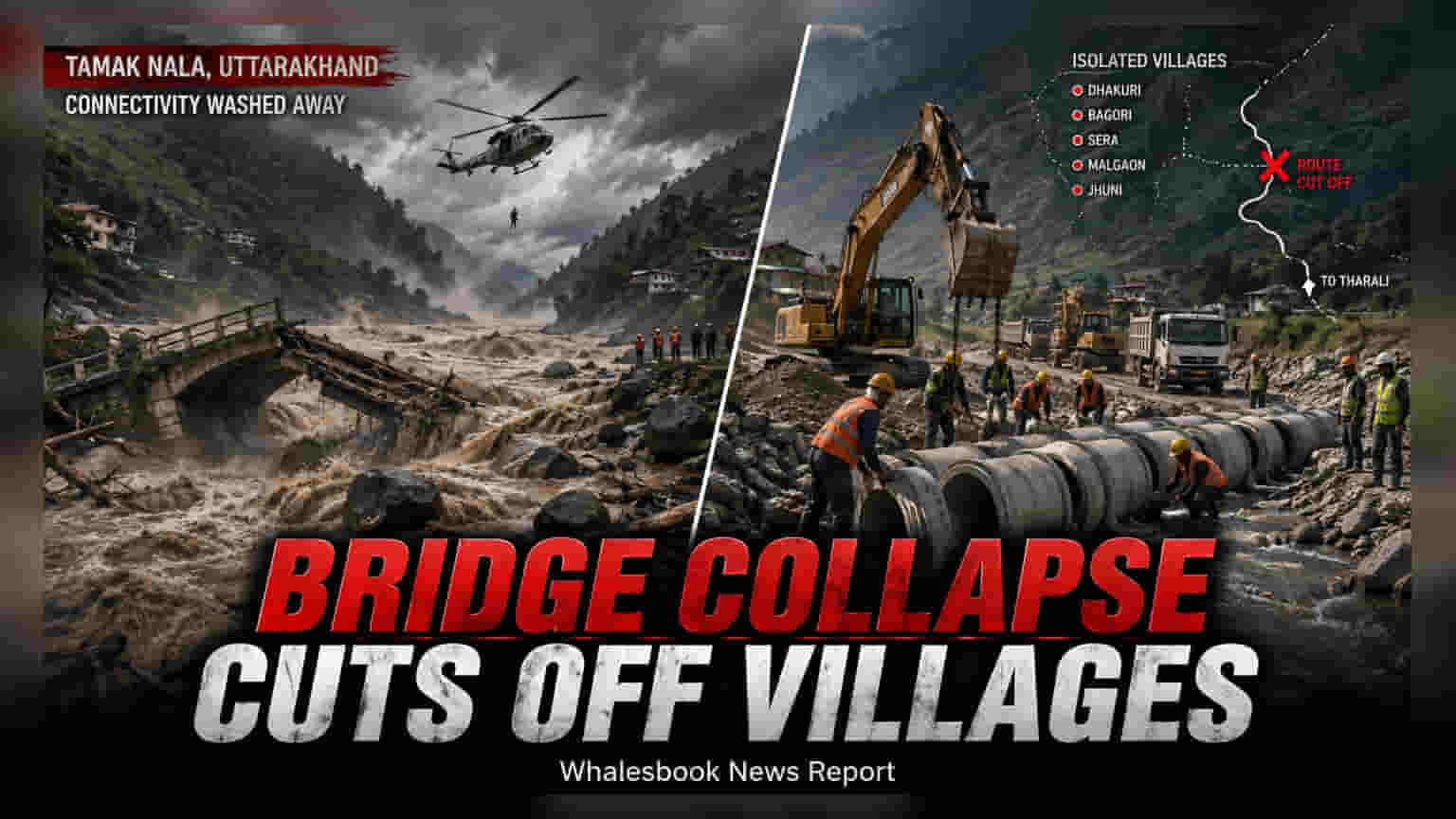 Chamoli Bridge Washed Away by Tamak Nala Surge