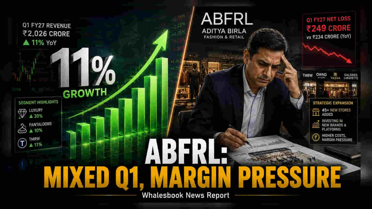 ABFRL Share Price: घाटे में डूबी कंपनी, शेयर **5-8%** लुढ़के!