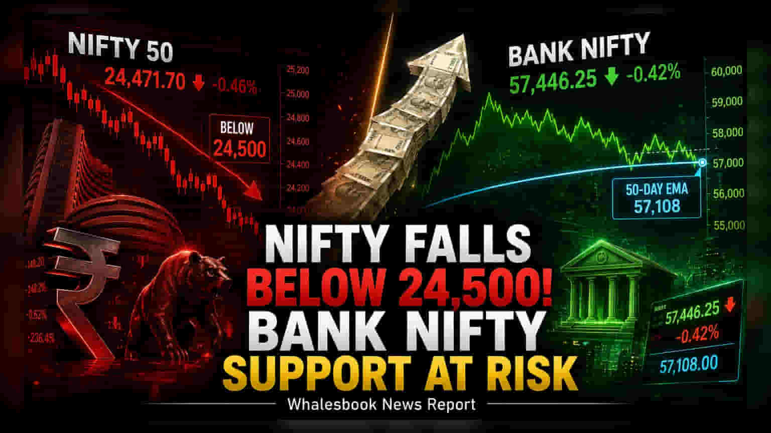 Nifty 50 சரிவு: கச்சா எண்ணெய் விலை உயர்வு, ரூபாயின் மதிப்பு வீழ்ச்சியால் சந்தையில் கலக்கம்!