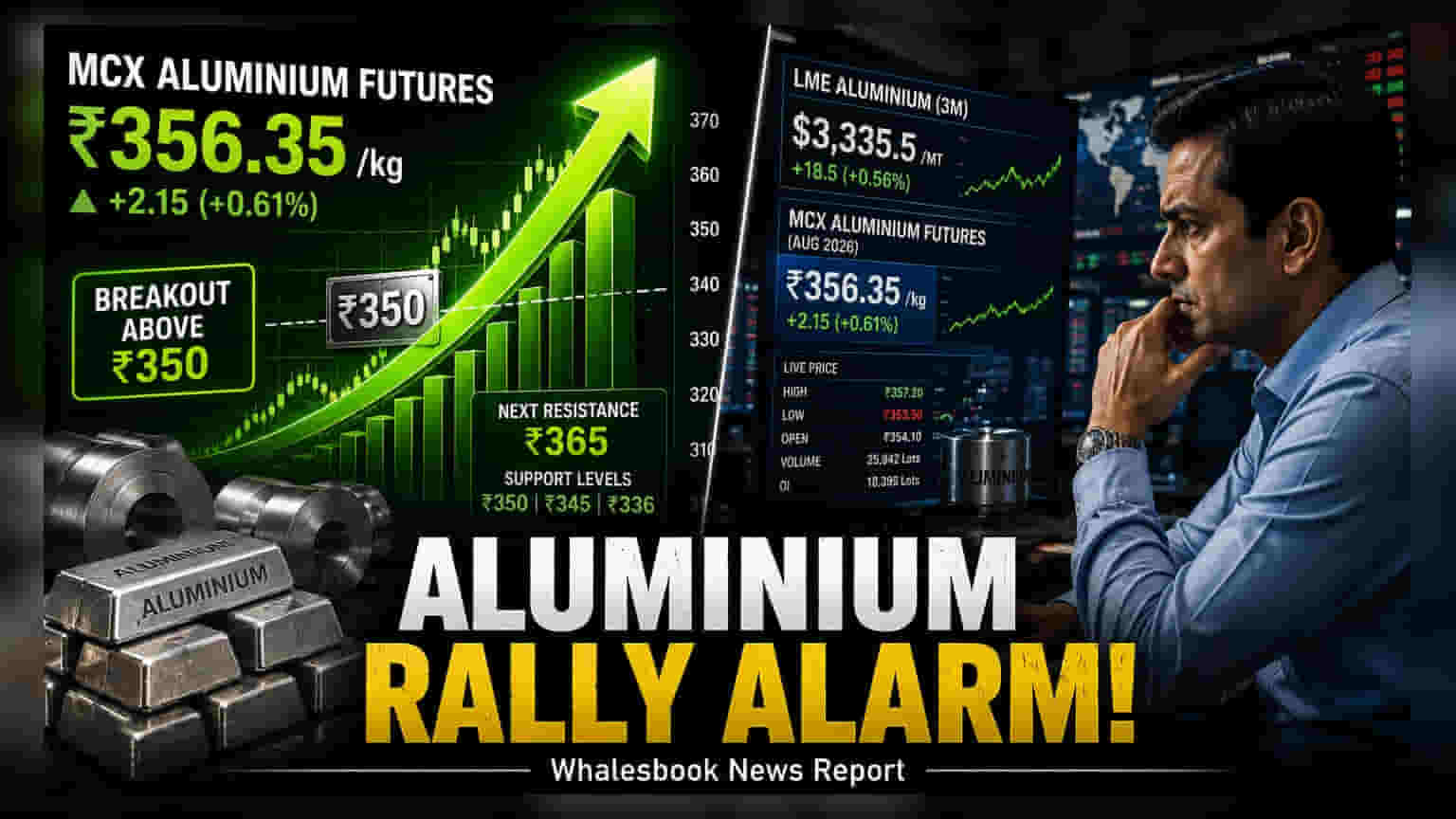 Aluminium Futures: MCX પર ₹356 પર તેજી, હવે ₹365 નો ટાર્ગેટ!