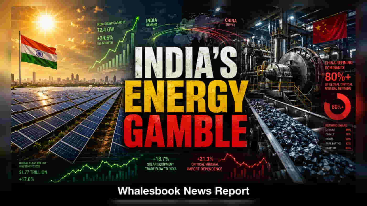 India’s 300 GW Clean Energy Milestone Faces Mineral Import Risk