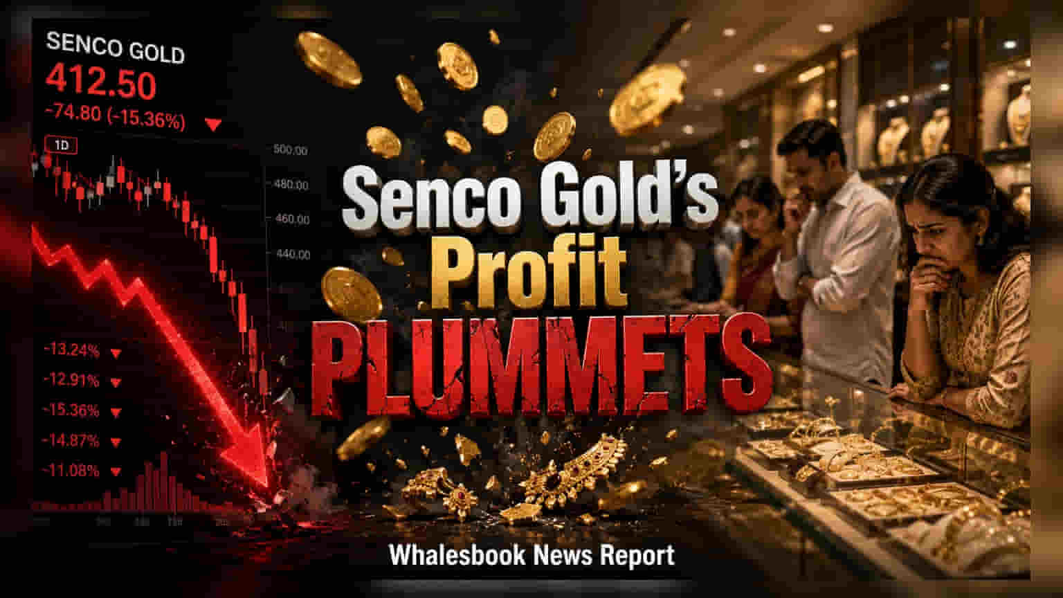 Senco Gold Share Price: शेयर **8%** गिरा! रेवेन्यू बढ़ा पर मुनाफा घटा, जानें वजह