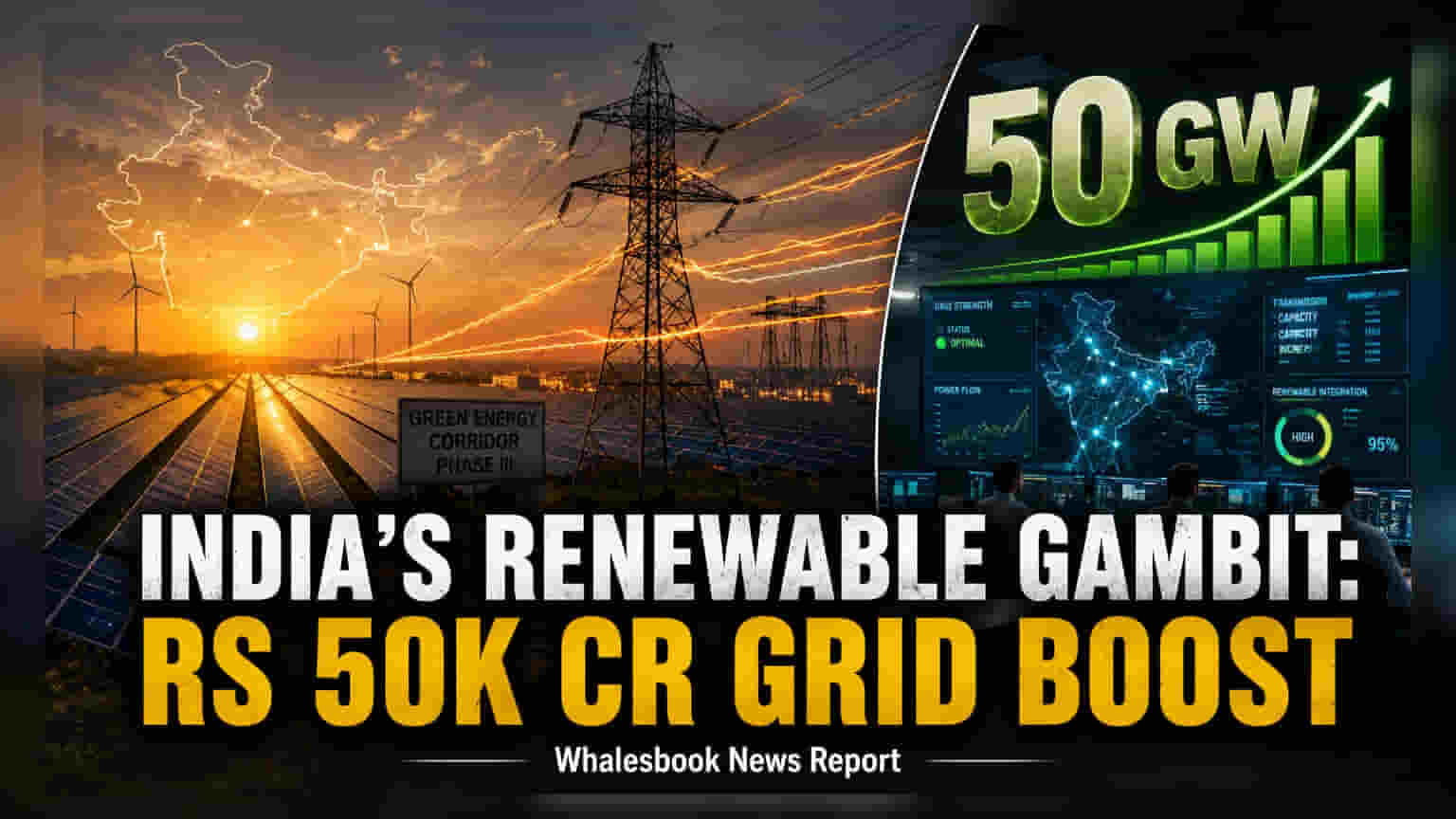 India Plans Rs 50,000 Cr Grid Upgrade to Free 50 GW Power