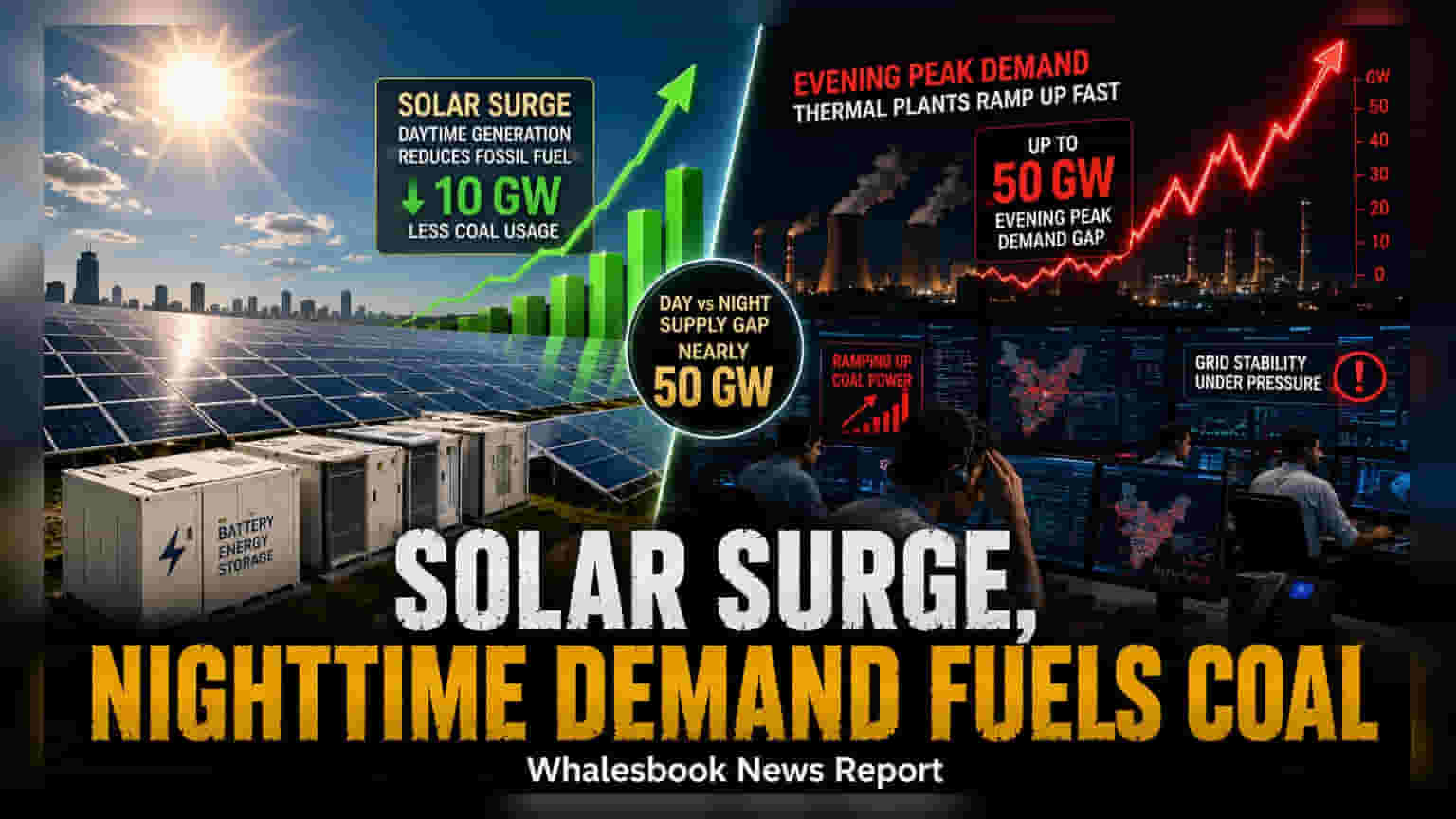 India’s Solar Surge Highlights 50 GW Power Gap Challenge