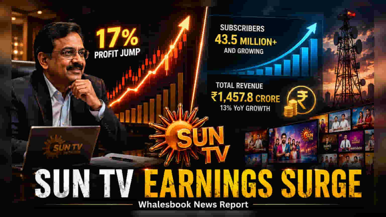 Sun TV Q1 Profit Rises 17% on Cricket Income Surge