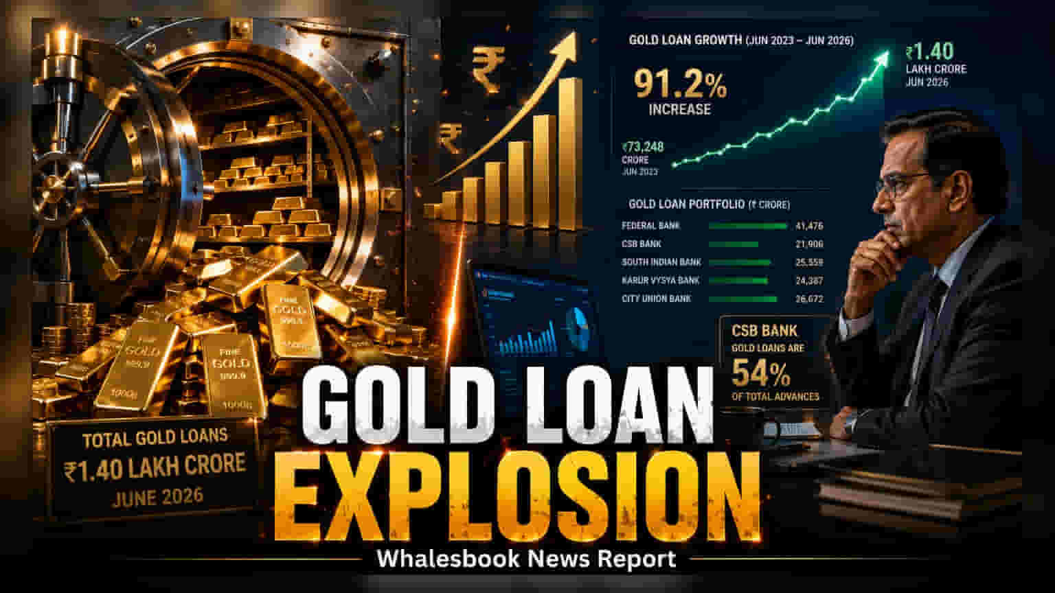 Southern Banks’ Gold Loan Portfolios Surge to ₹1.4 Lakh Crore