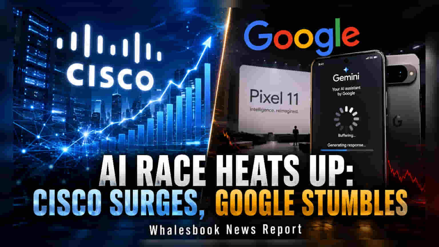 Cisco Shares Drop 4% Despite Strong Results; Google Launches Pixel 11 Amid AI Delays