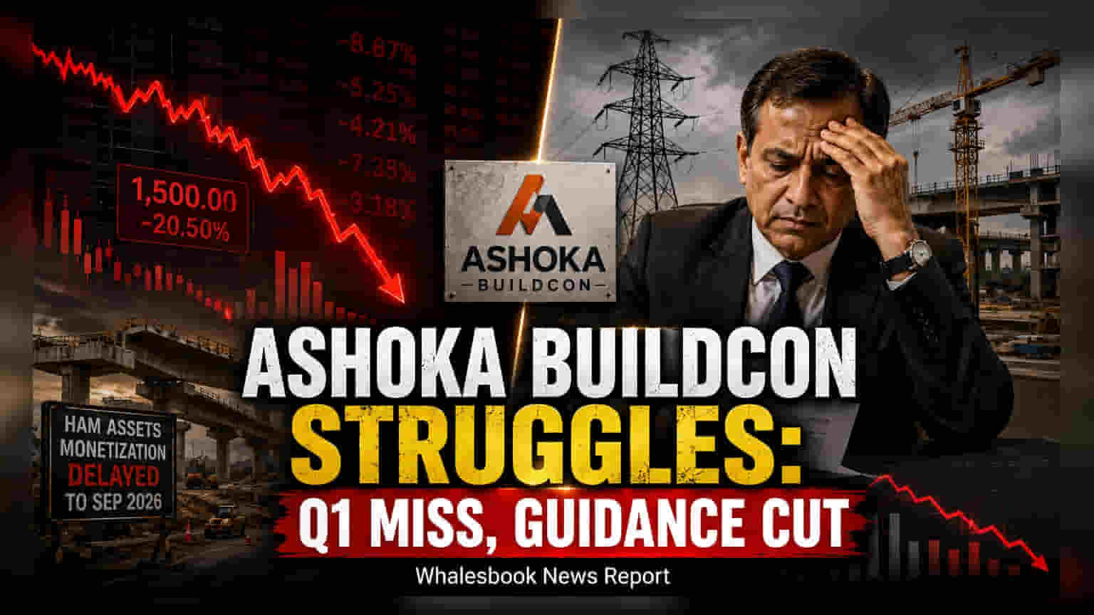 Ashoka Buildcon షేర్లలో ఒత్తిడి: FY27 టార్గెట్లను తగ్గించిన మేనేజ్మెంట్!
