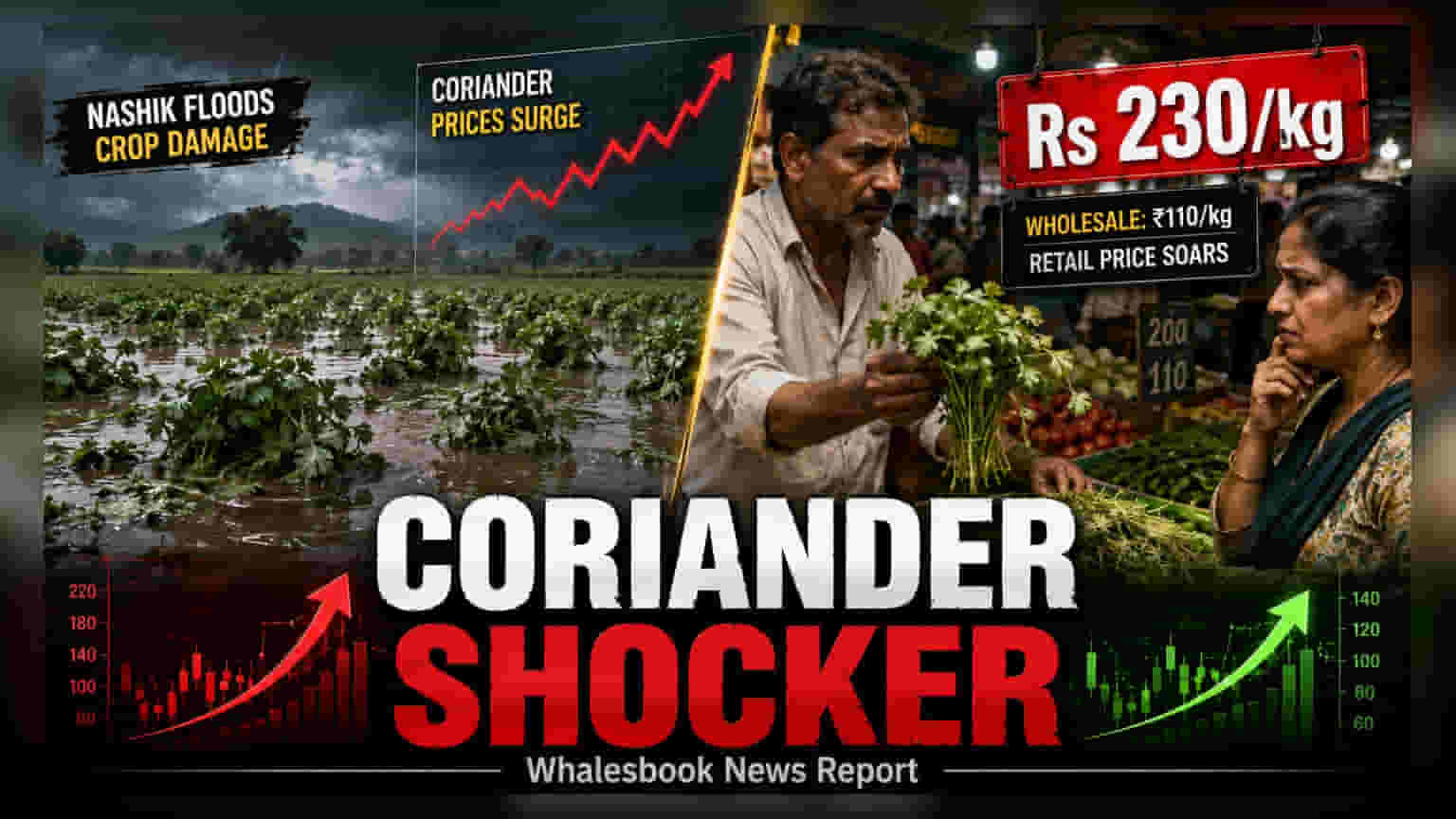 Coriander Prices Cross Rs 200/kg as Rains Disrupt Supply