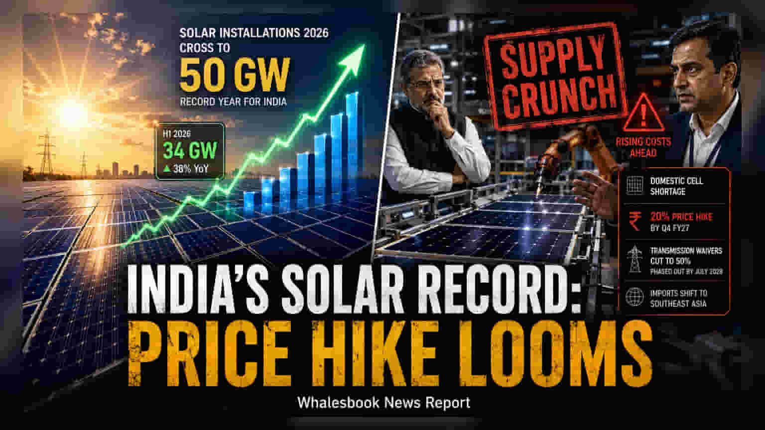 India Solar Capacity Hits 50 GW Record, Faces Price Risks