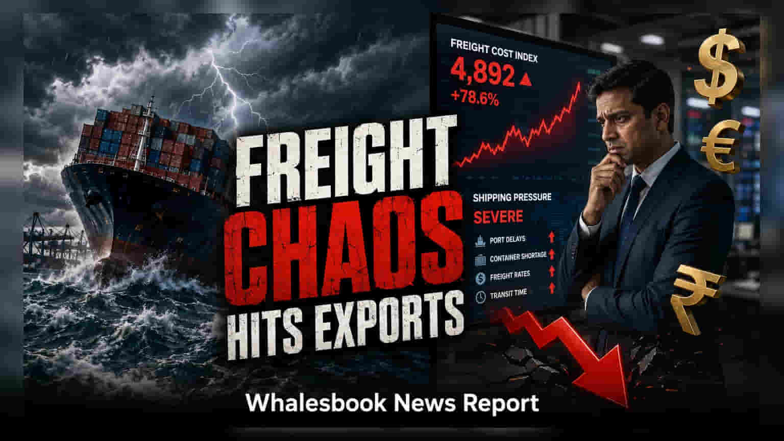 Indian Exporters Face Shipping Crisis: ફ્રેટ કોસ્ટમાં 4 ગણો વધારો, નફા પર જોખમ