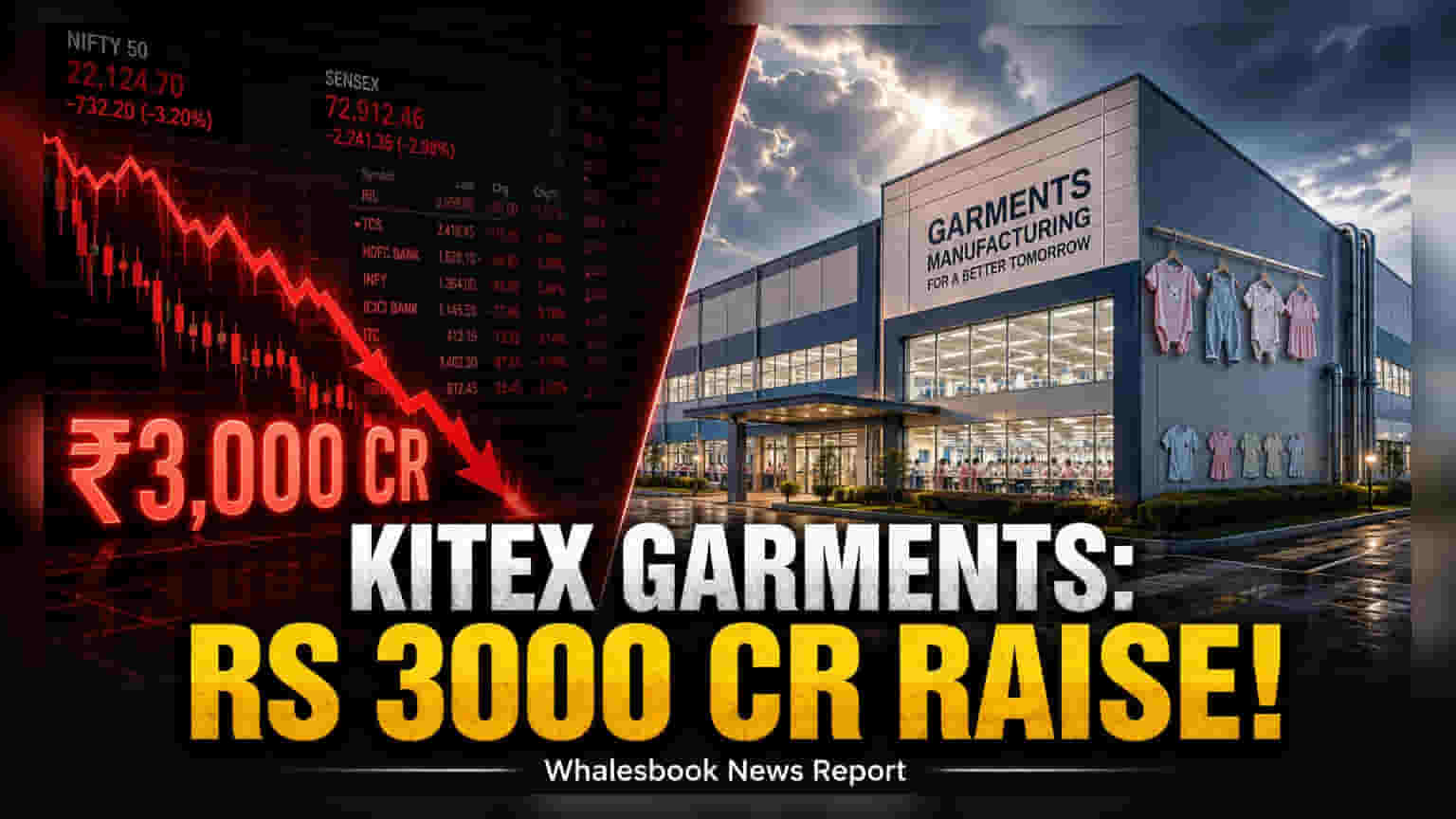 Kitex Garments: ਸ਼ੇਅਰਾਂ 'ਚ ਗਿਰਾਵਟ ਦਰਮਿਆਨ ₹3,000 ਕਰੋੜ ਜੁਟਾਉਣ ਦੀ ਤਿਆਰੀ