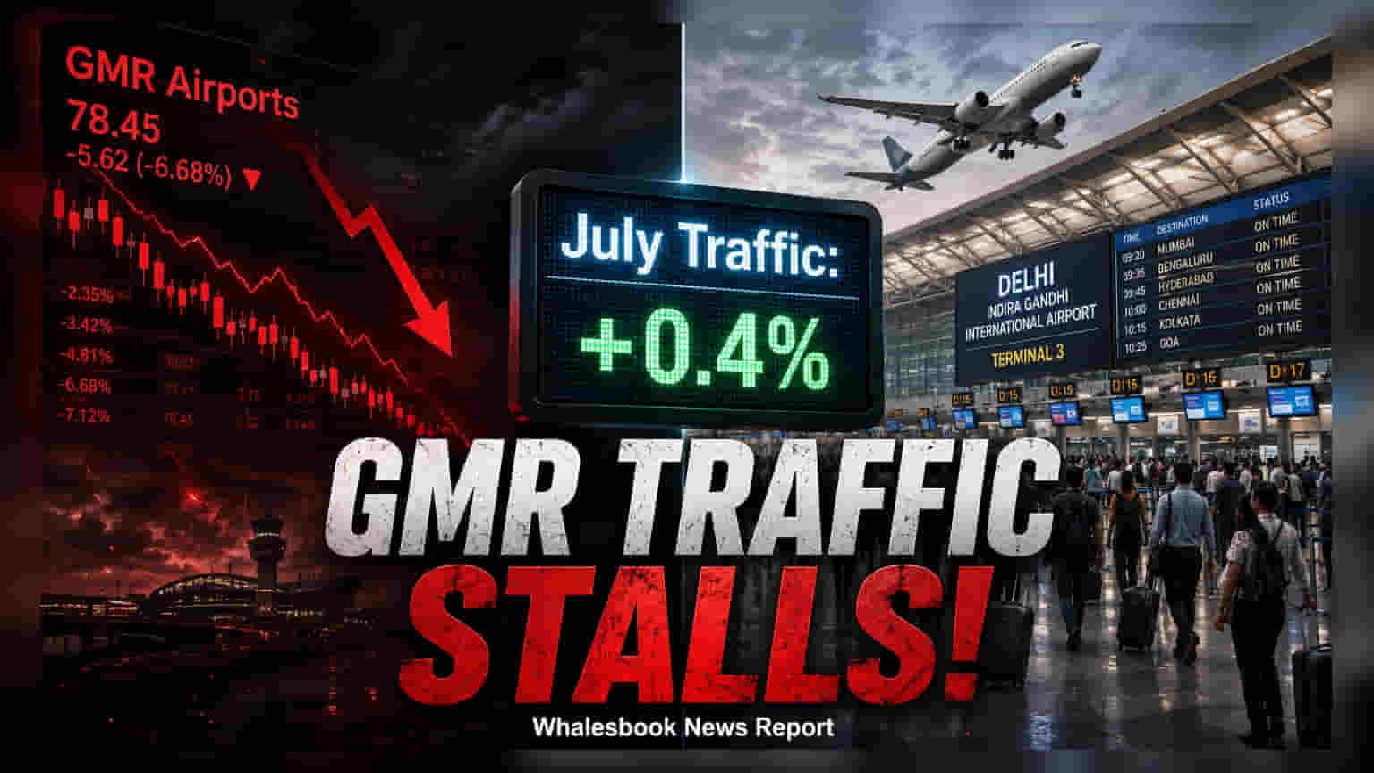 GMR Airports Traffic Grows 0.4% in July; ₹6,500 Cr Fundraise Stirs Dilution Fears
