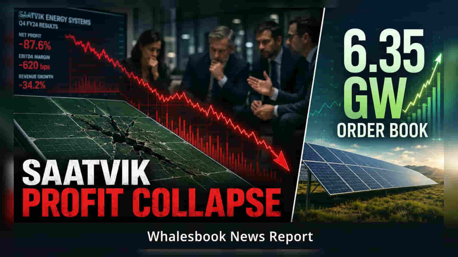 Saatvik Green Energy शेअर कोसळला! तिमाही नफ्यात **95%** घट, गुंतवणूकदारांची चिंता वाढली