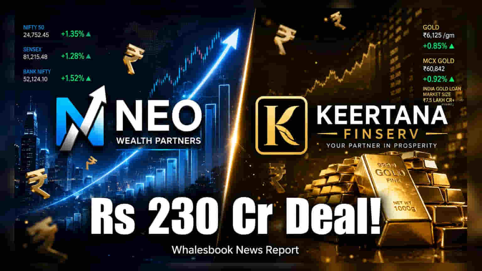 Neo Wealth ची Keertana Finserv मध्ये मोठी गुंतवणूक! ₹230 कोटींमध्ये घेतले **9.6%** शेअर्स