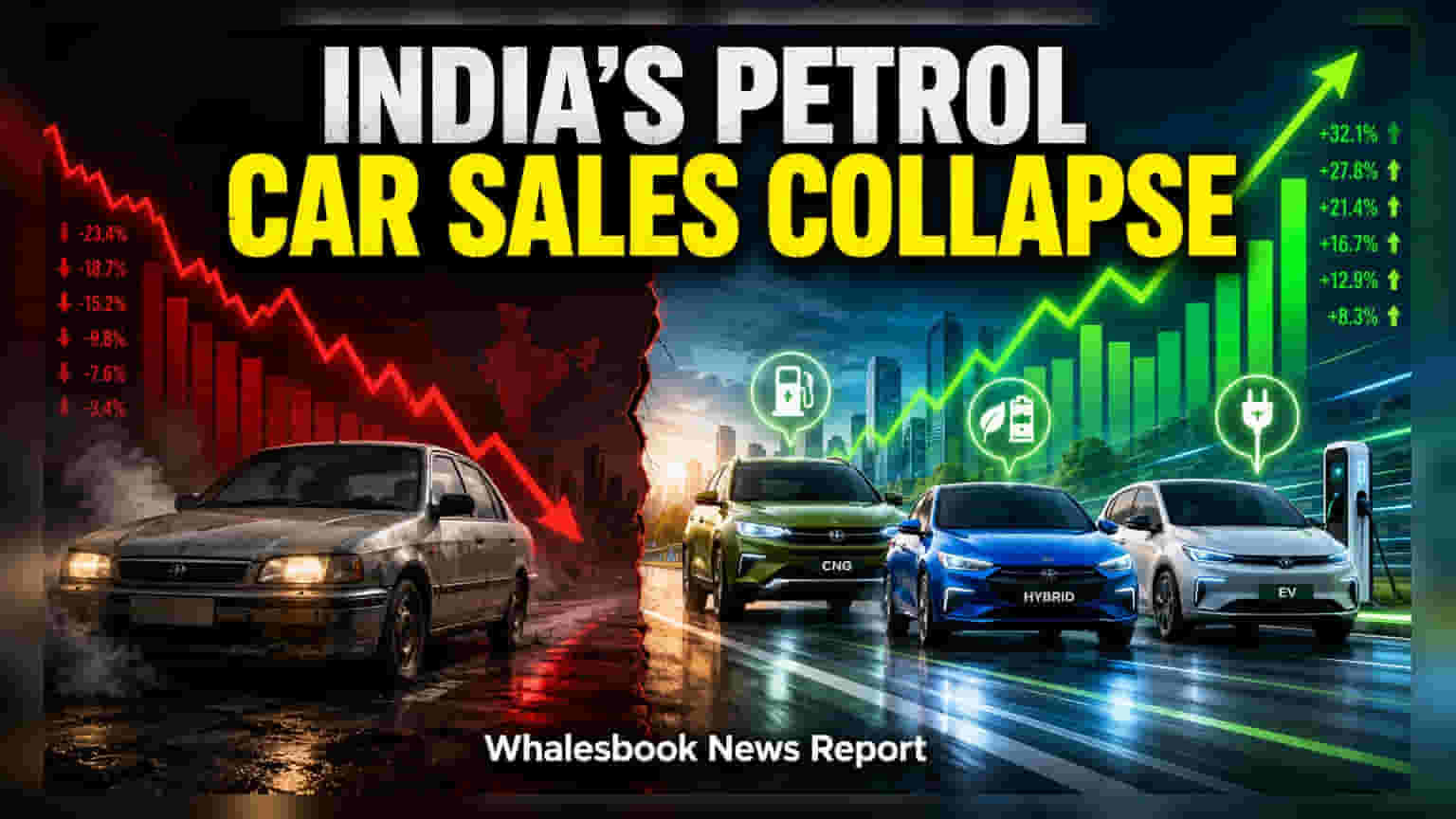 India Auto Sales: પેટ્રોલ કારનો માર્કેટ શેર ઘટીને 41.7% થયો