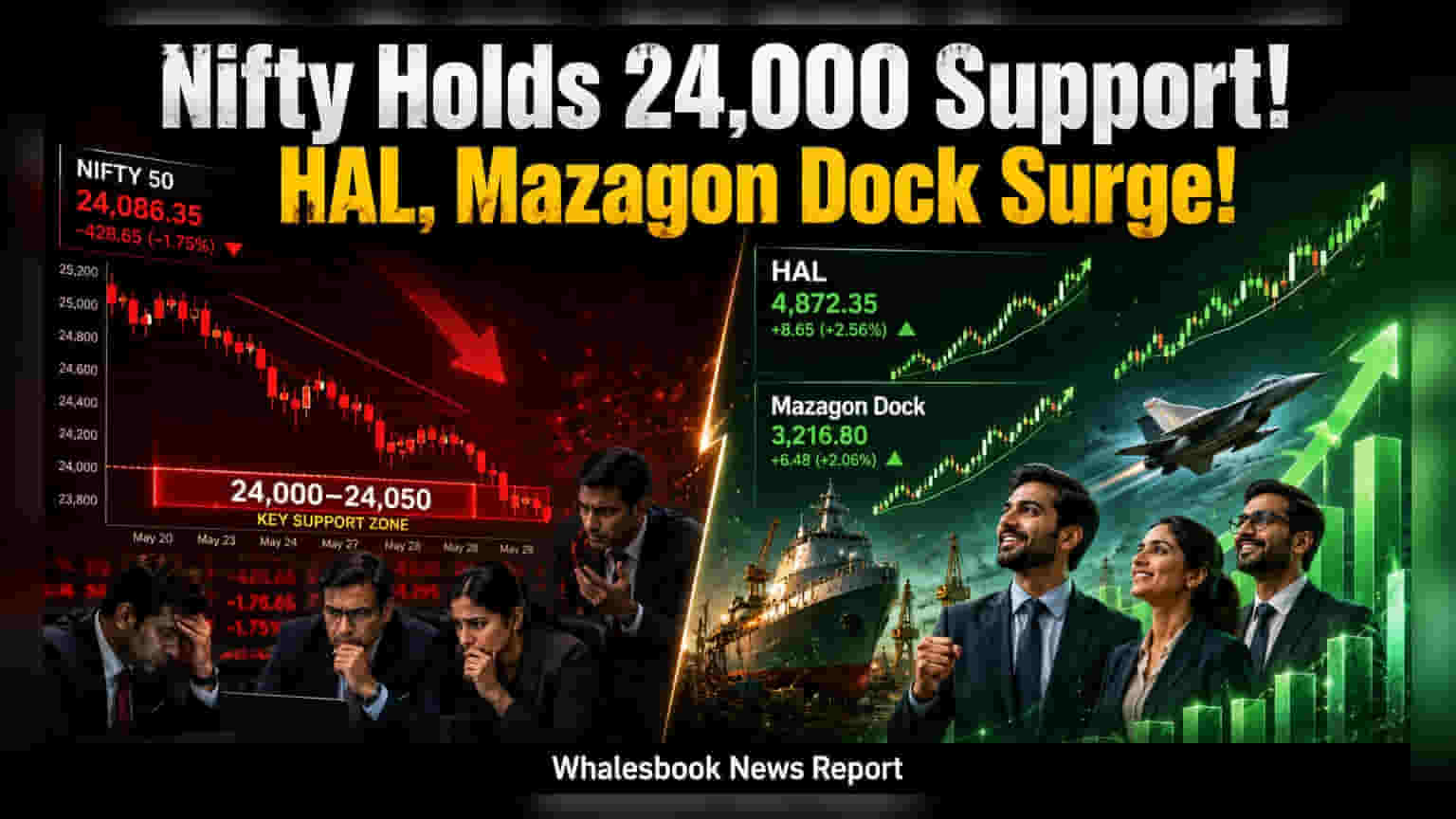 Nifty 50: 24,000 కీలక సపోర్ట్! డిఫెన్స్ స్టాక్స్ పై పెట్టుబడిదారుల ఫోకస్