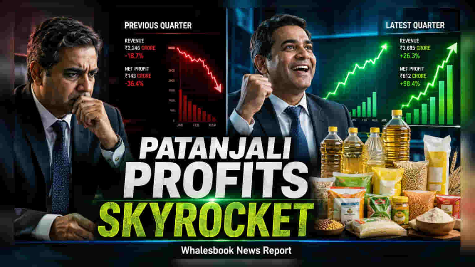 Patanjali Foods के मुनाफे में 86% का उछाल, ₹336 करोड़ हुआ नेट प्रॉफिट, डिविडेंड का भी ऐलान