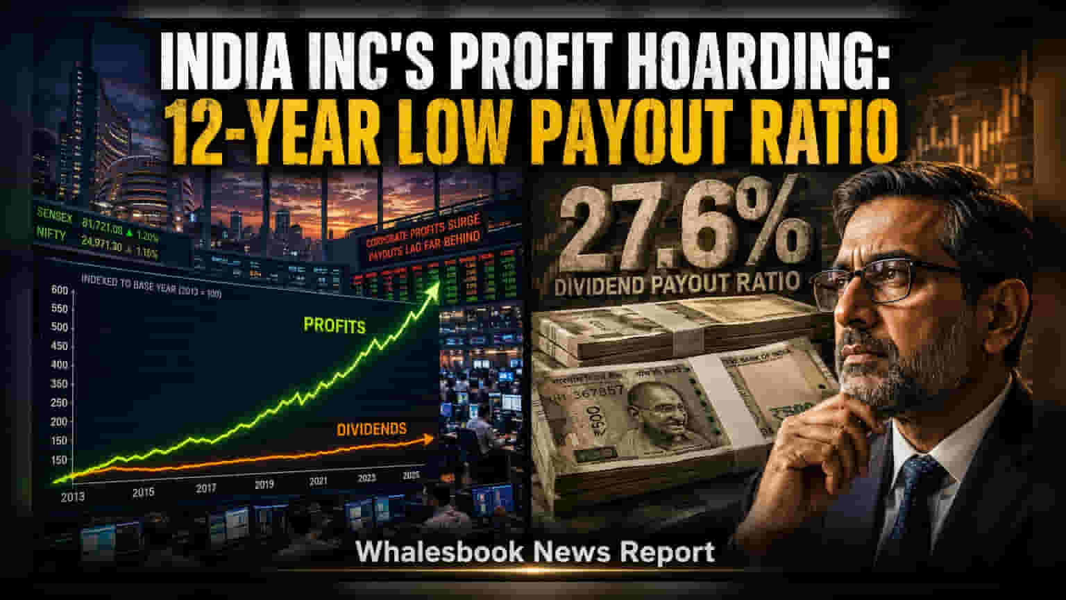 India Inc Dividend Payout Ratio Drops to 12-Year Low of 27.6%