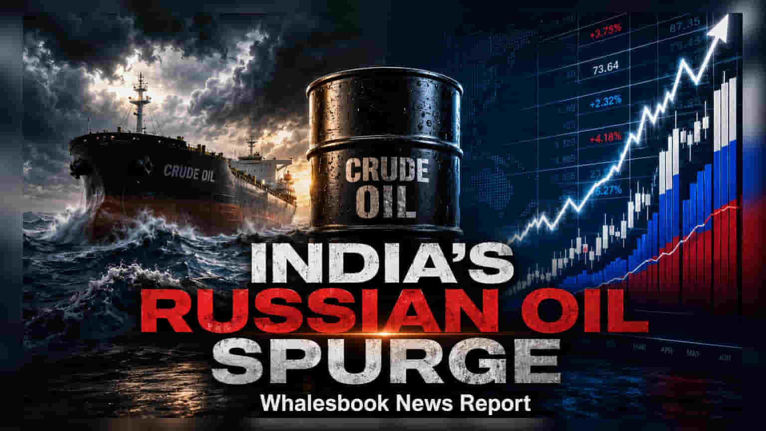 India’s Russian Crude Imports Hit Record 2.8 Million BPD