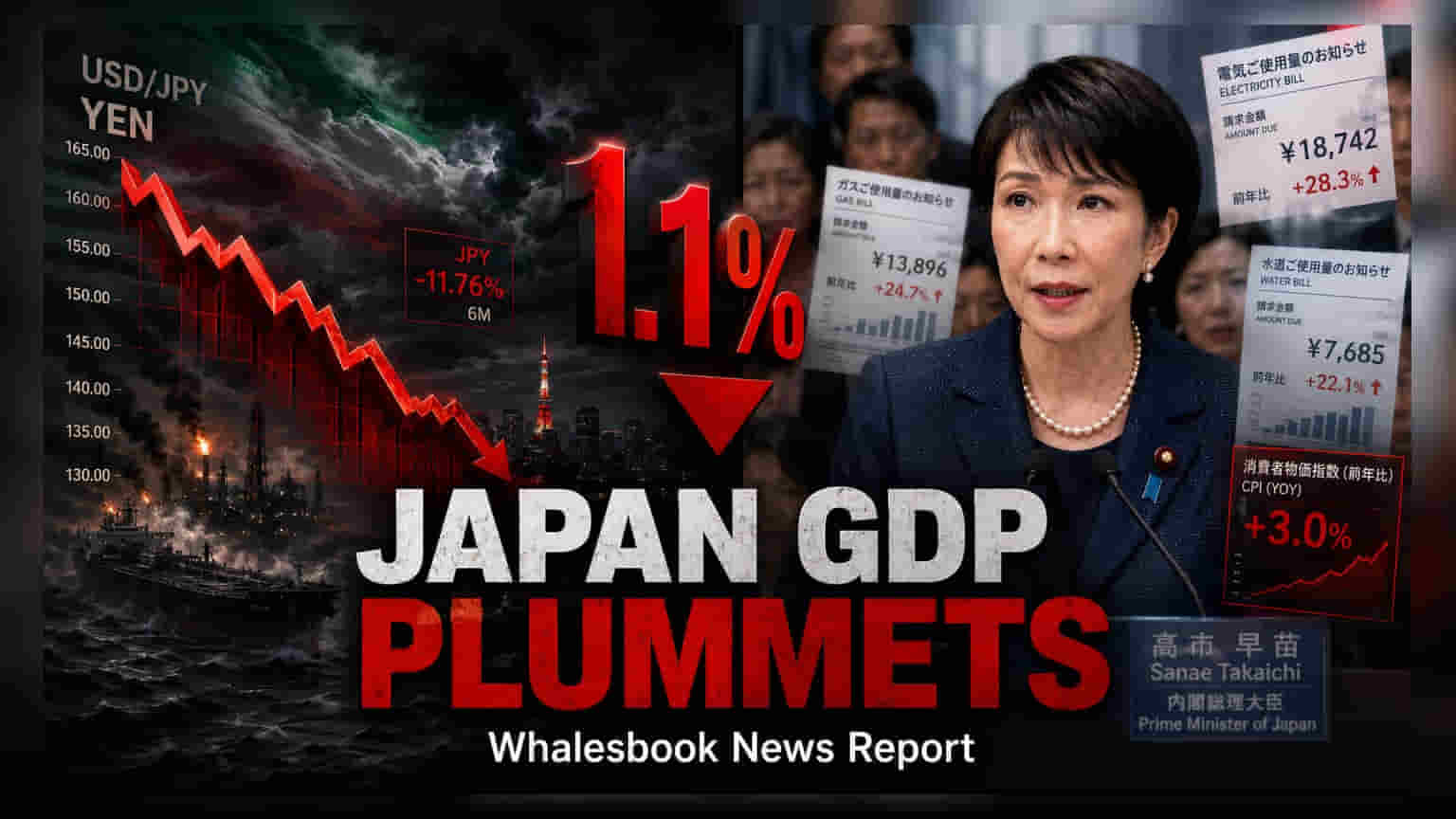 Japan Q2 GDP Slows to 1.1% Amid War-Driven Energy Costs