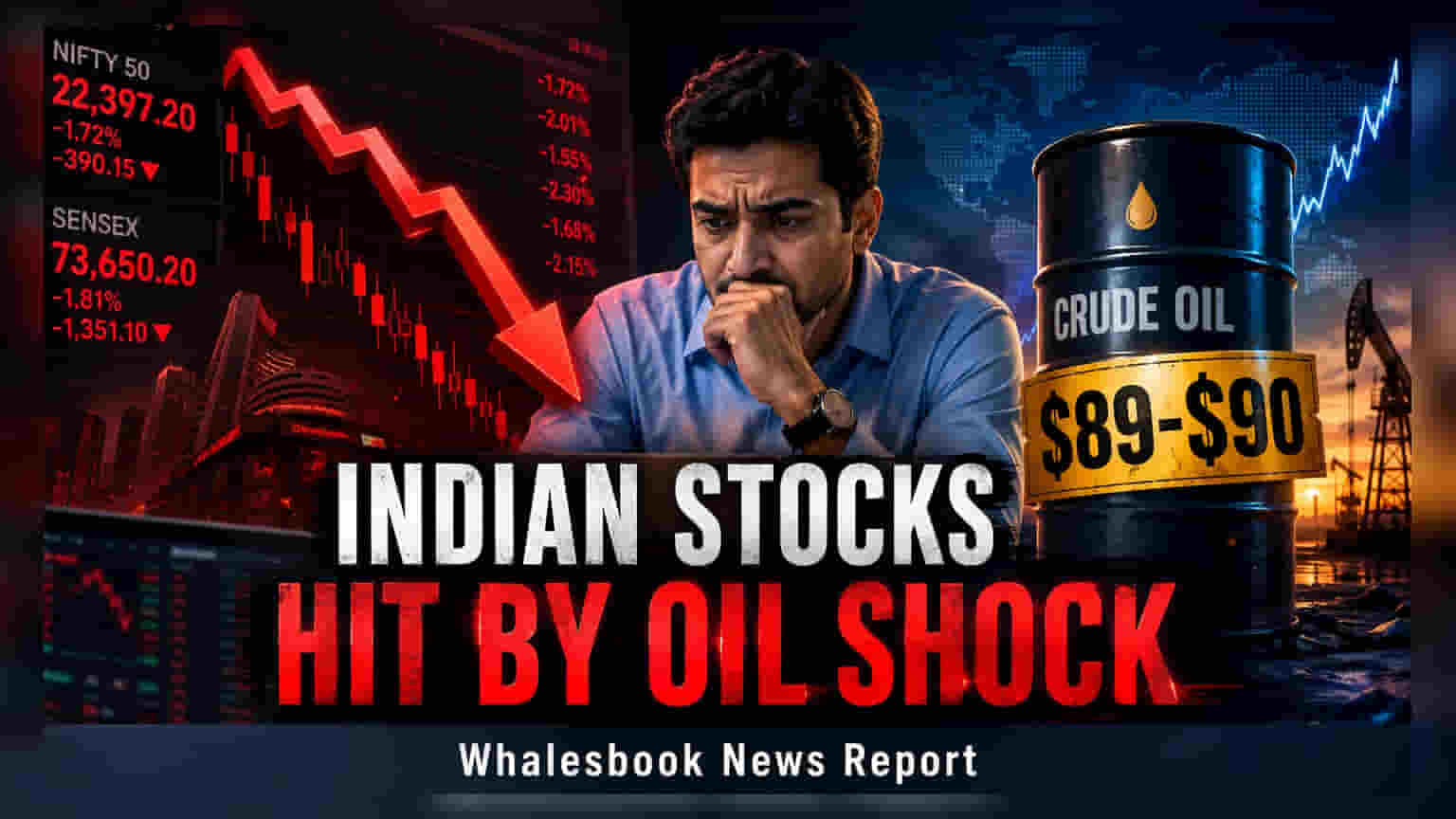 Indian Markets Open Lower on August 17 as Crude Oil Hits $90