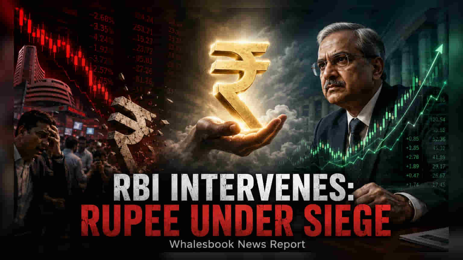 RBI Intervenes As Rupee Hits 95.60 On Rising Oil Fears