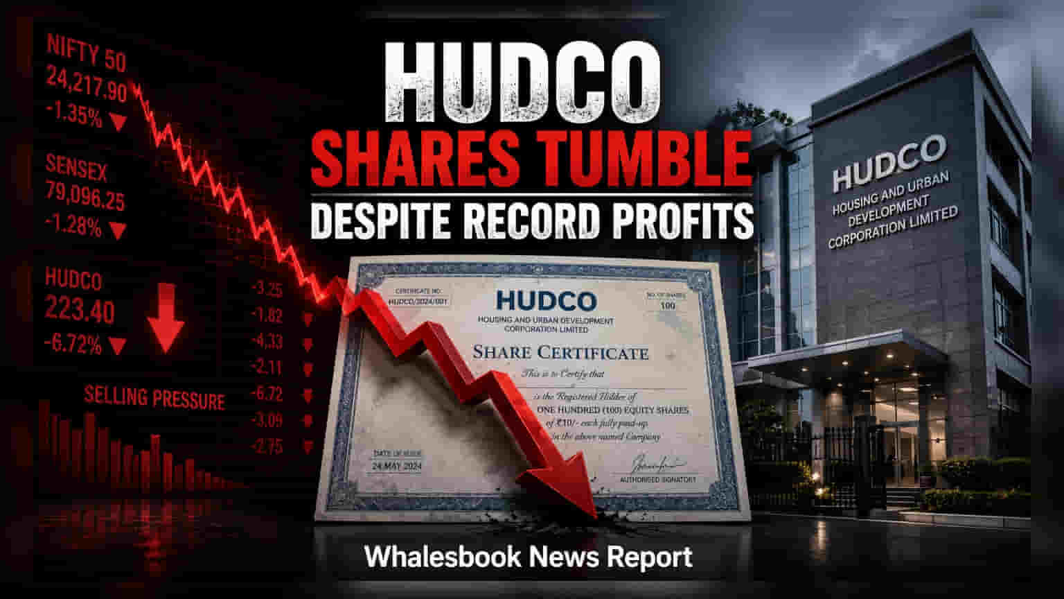 HUDCO Shares Dip 2% on Ex-Dividend Day and Q1 Profit Drop