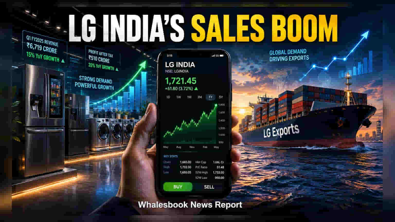 LG Electronics India: మొదటి క్వార్టర్లో **15.5%** ఆదాయం పెరుగుదల.. టార్గెట్ ధర **₹1,983**కి చేరిక!