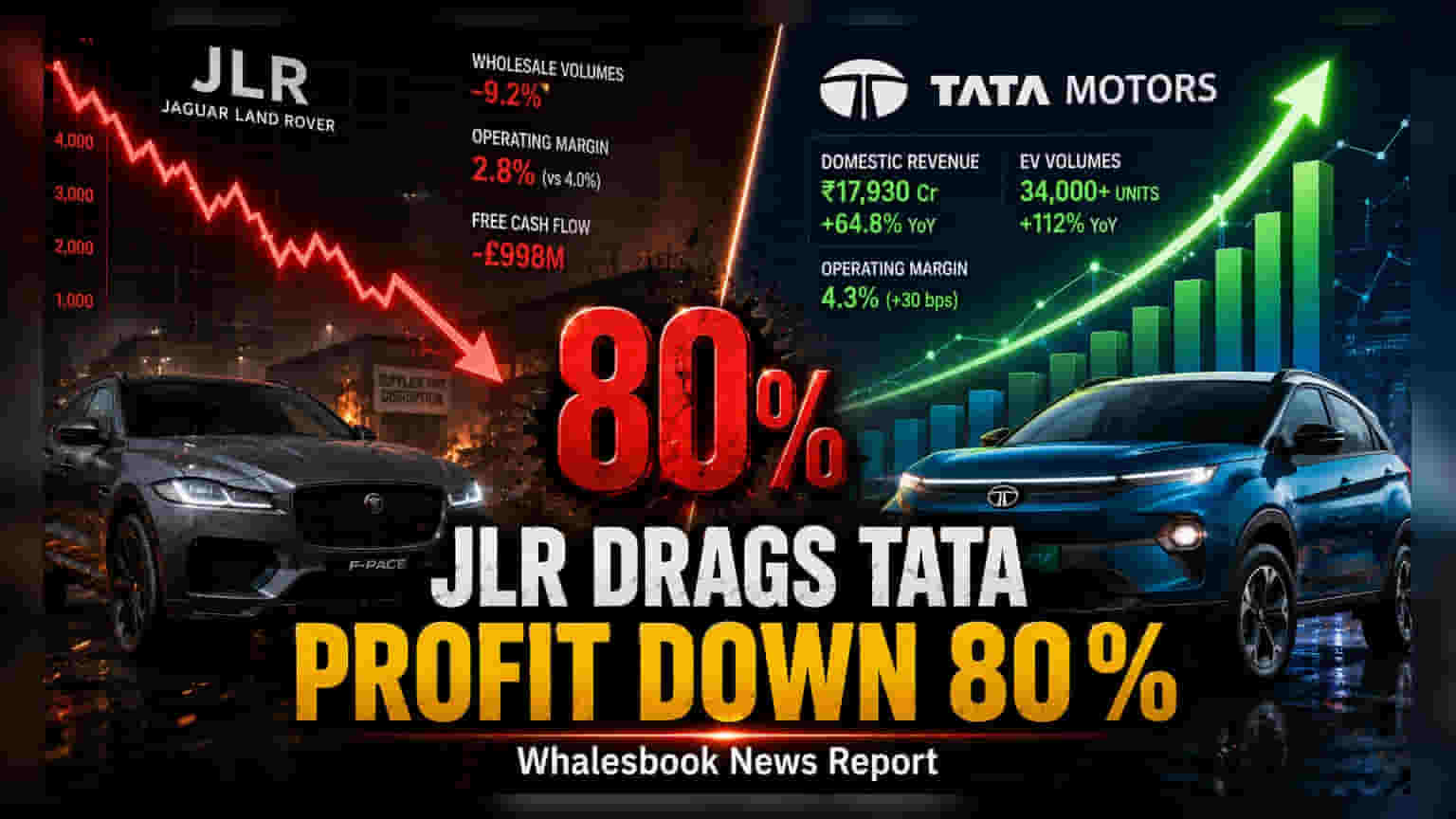 Tata Motors: JLR च्या अडचणींमुळे नफ्यात मोठी घसरण, गुंतवणूकदारांची चिंता वाढली!