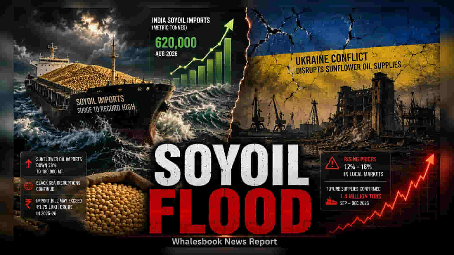 India Soyoil Imports Set for Record High as Black Sea Supplies Wane