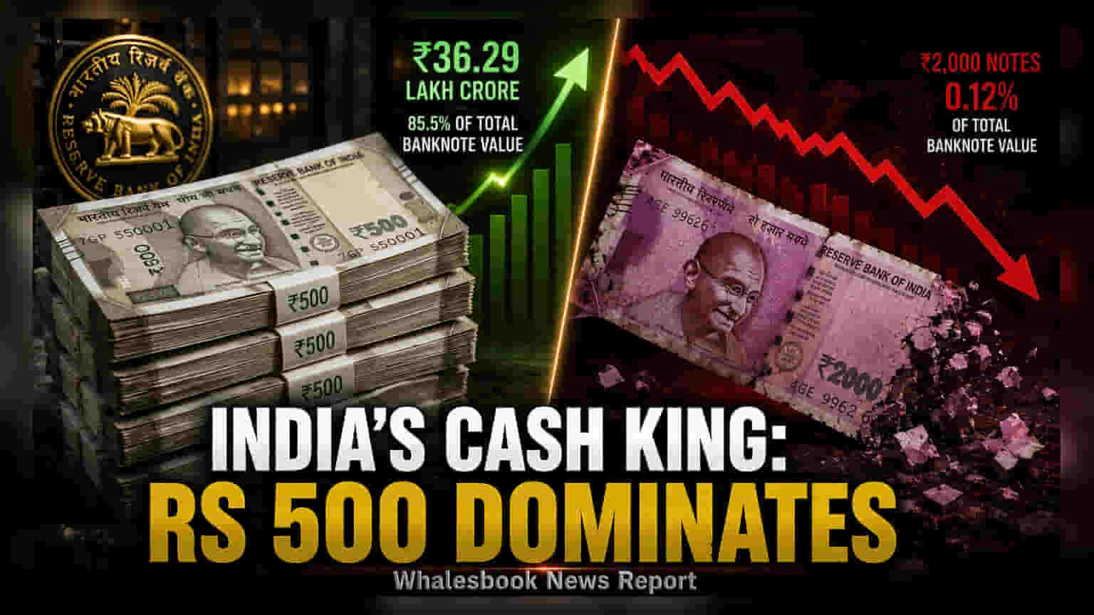 RBI Data: Rs 500 Note Accounts for 85% of Currency in Circulation