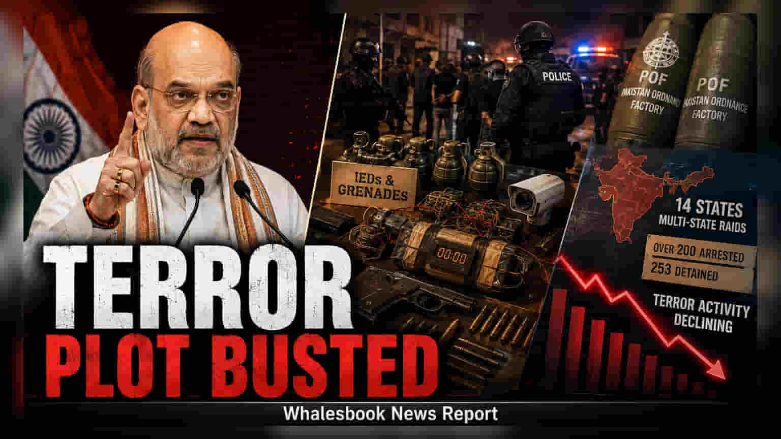 India Dismantles ISI-Linked Terror Network; 200+ Arrests Made