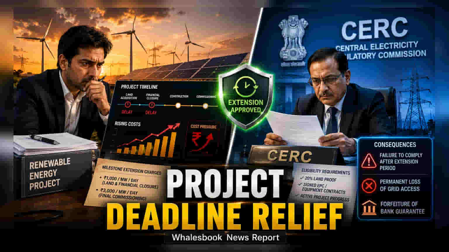 CERC புதிய விதி: ரினியூவல் நிறுவனங்களுக்கு கெடு நீட்டிப்பு - தினசரி கட்டணம் வசூல்!
