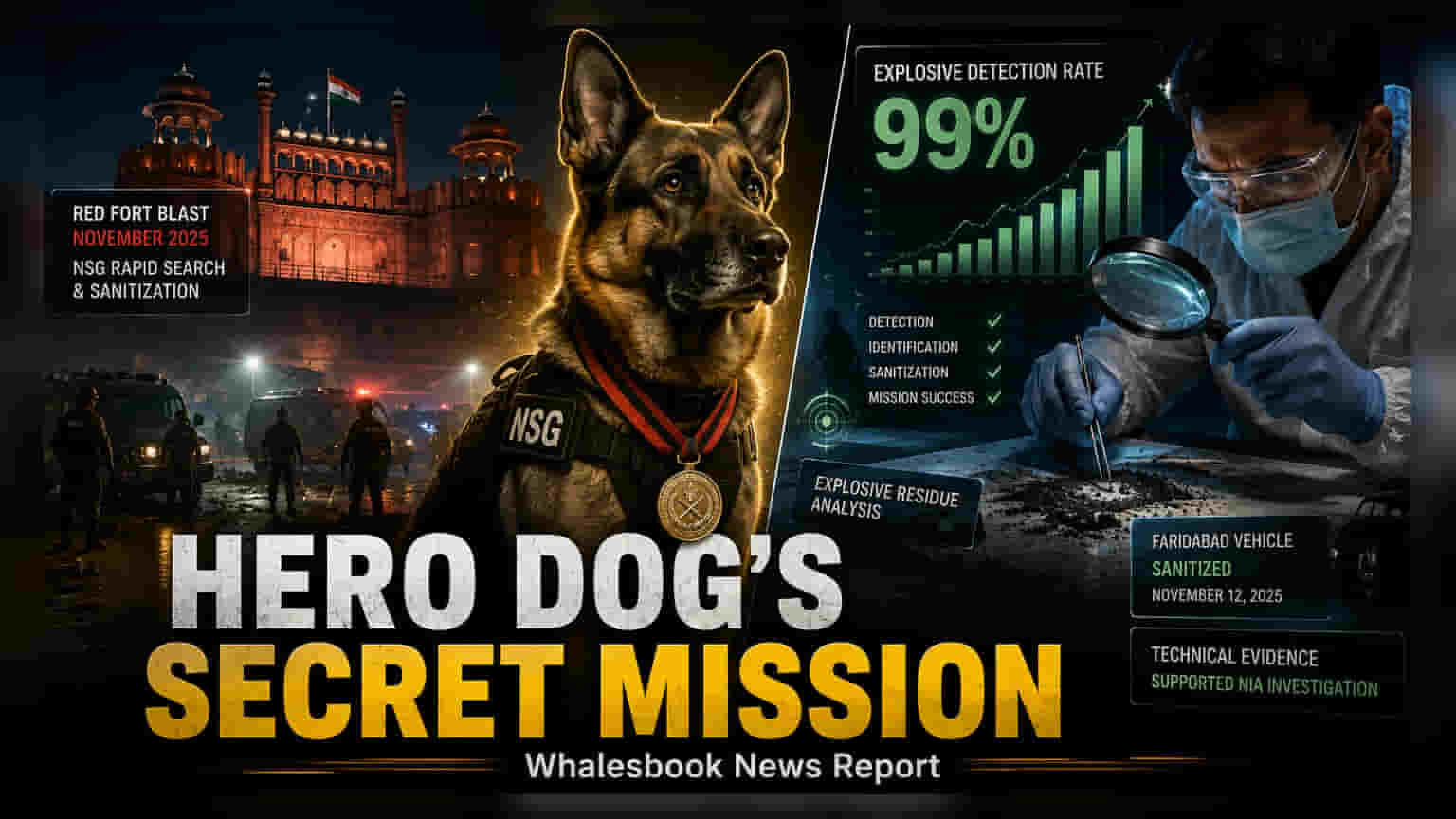 Army Awards NSG K9 Donny for Red Fort Blast Role