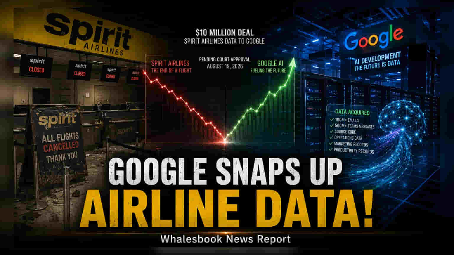 Google to Acquire Defunct Spirit Airlines Data for $10 Million