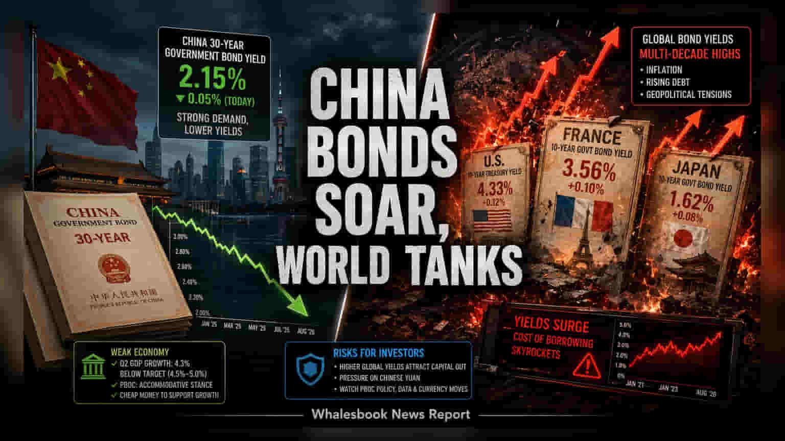 China Bond Yields: चीन के बॉन्ड यील्ड में गिरावट, ग्लोबल मार्केट से उलट चाल