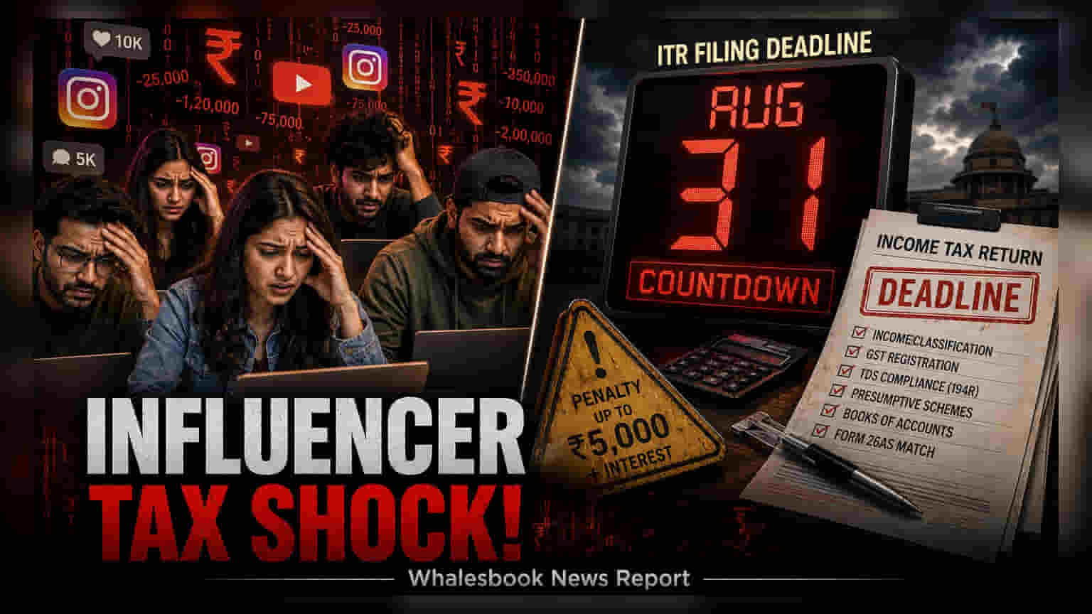 India’s Social Media Influencers Face August 31 Tax Deadline
