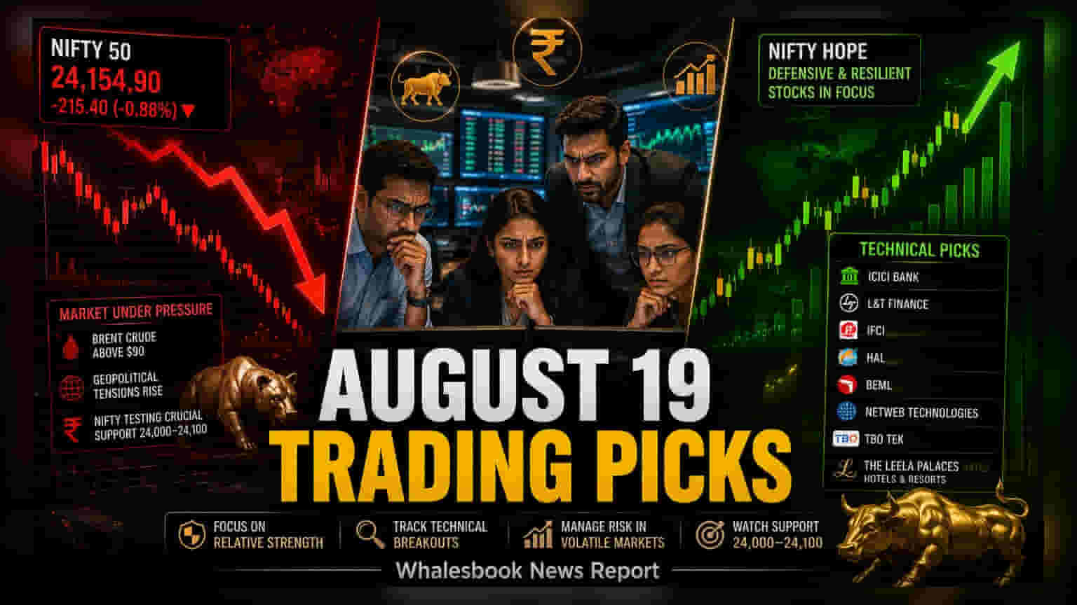 Stock Market Strategy for Aug 19: Analysts Eye Technical Setups Amid 6-Day Nifty Slide