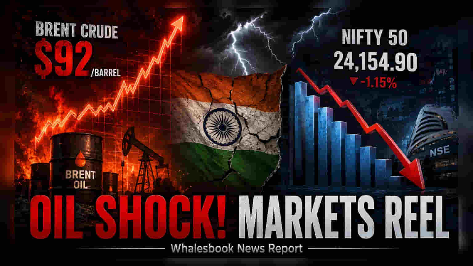 Nifty 50 માં સાવચેતીભર્યો કારોબાર: બ્રેન્ટ ક્રૂડ $92 નજીક પહોંચતા માર્કેટ સેન્ટિમેન્ટ પર અસર