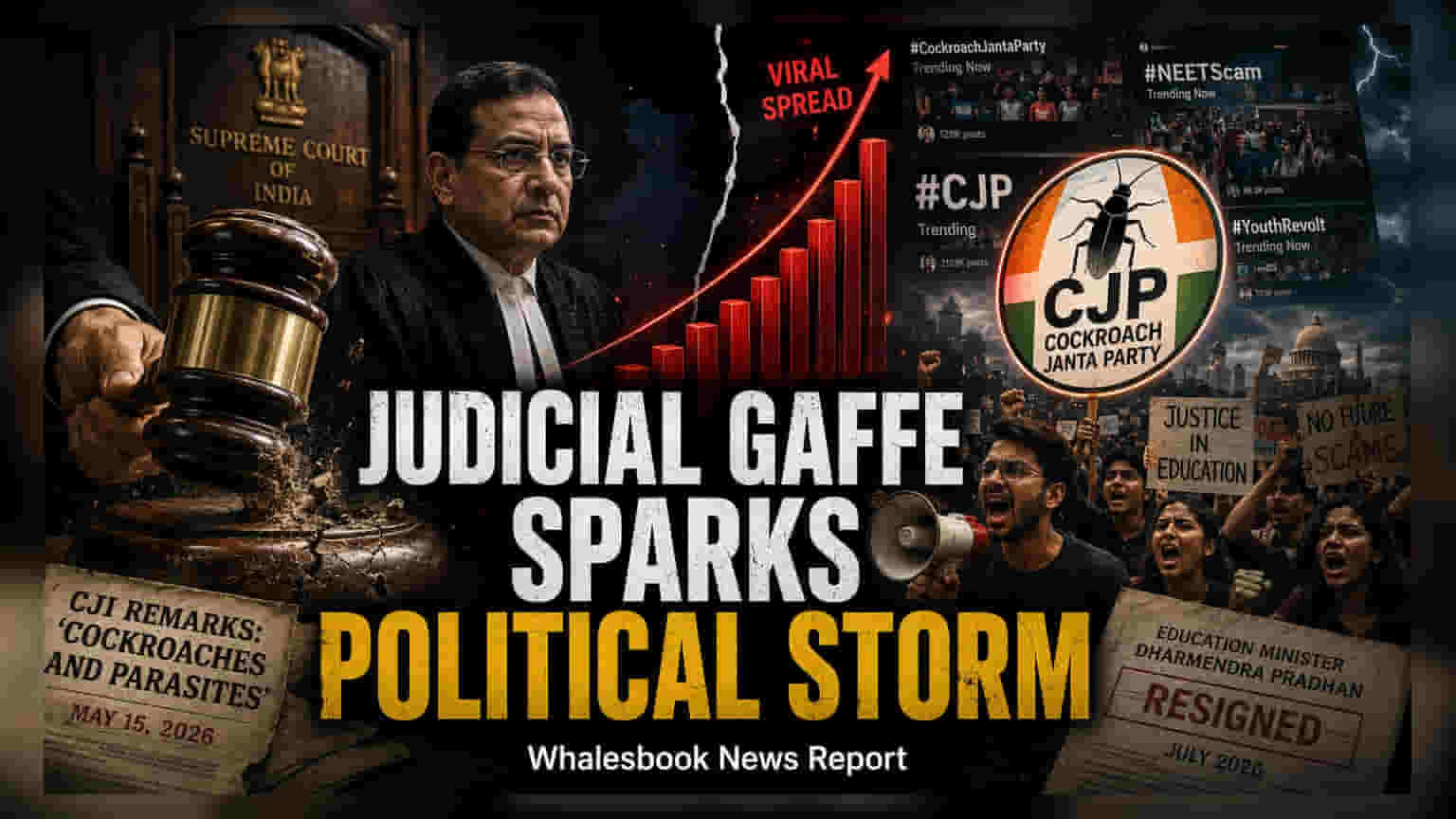 CJI ની 'કોકરોચ' ટિપ્પણી બાદ Education Ministerનું રાજીનામું: પોલિસીમાં મોટા ફેરફારના સંકેત