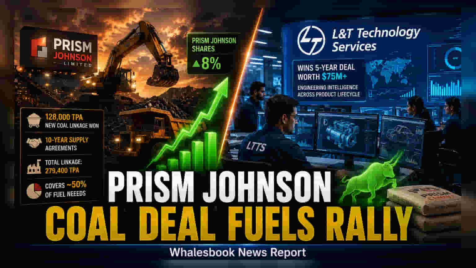 Prism Johnson Jumps 8% on 10-Year Coal Supply Deal
