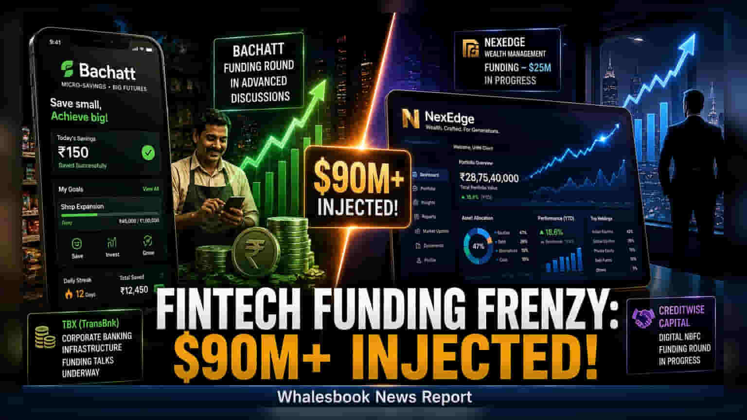 Indian Fintechs Raise Capital Across Wealth, Lending, and B2B Sectors